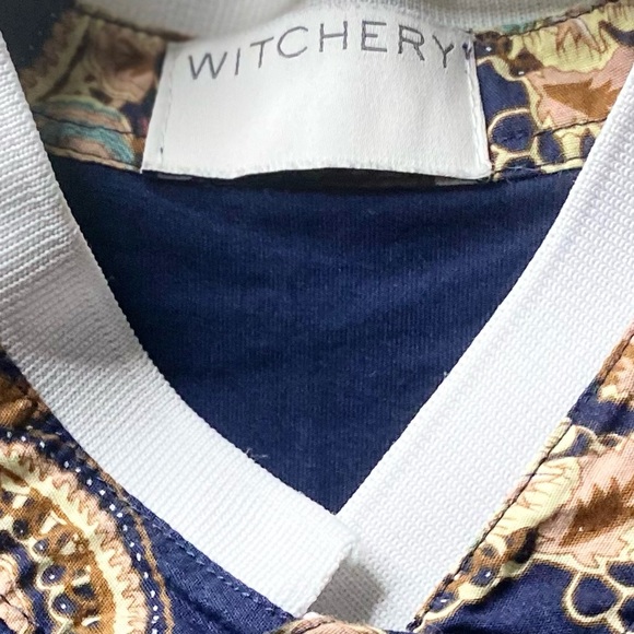 🦋WITCHERY, Cotton and satin blouse, oriental style 🦋 - Picture 7 of 14